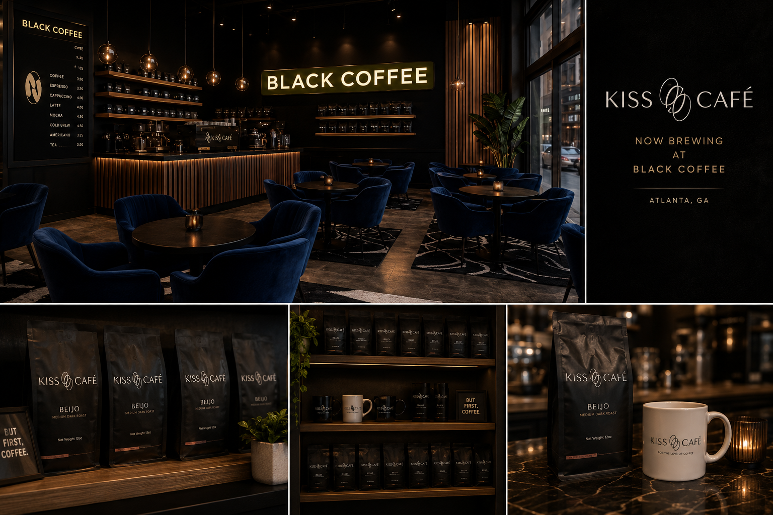 Black Coffee café concept lookbook